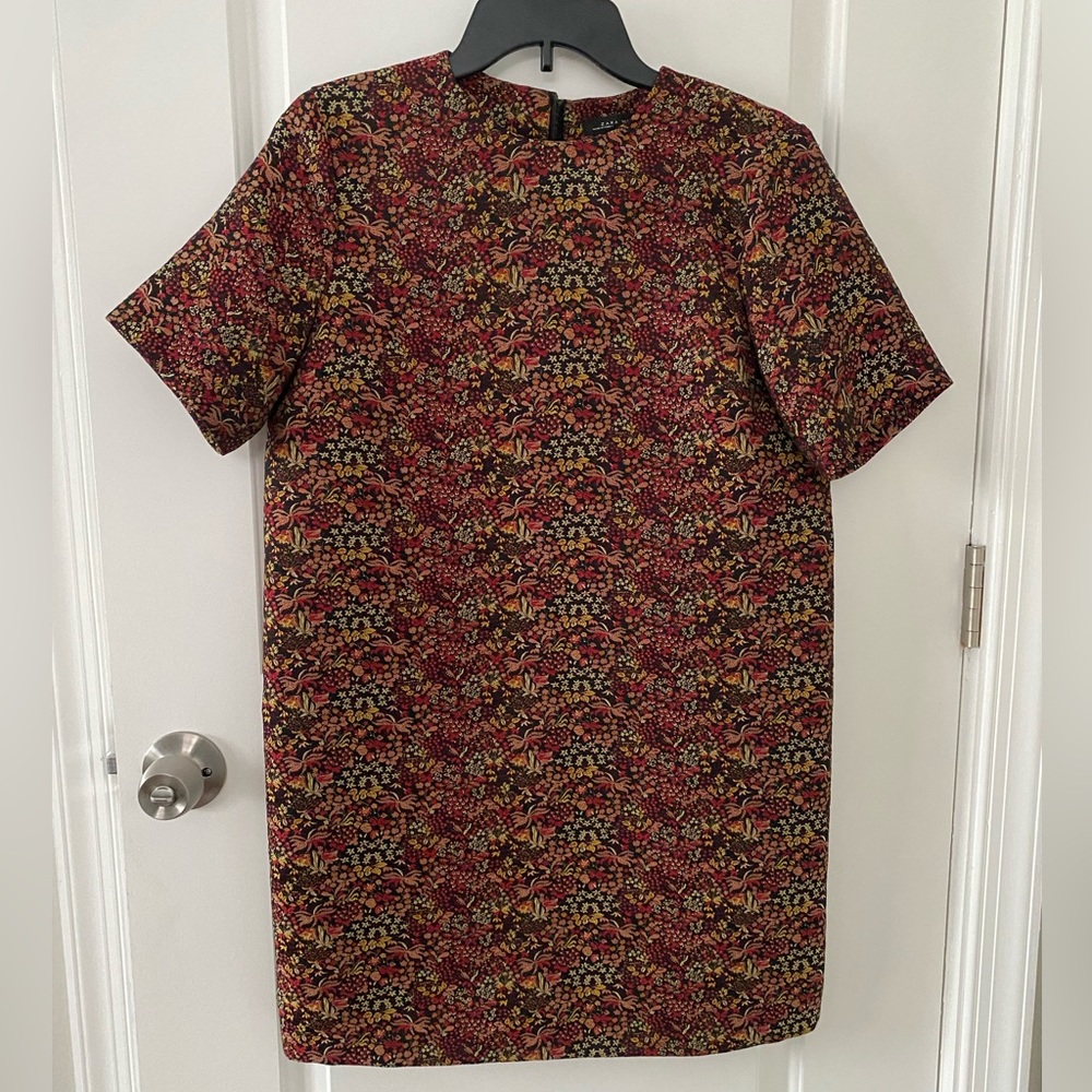 Zara Jacquard Floral Dress